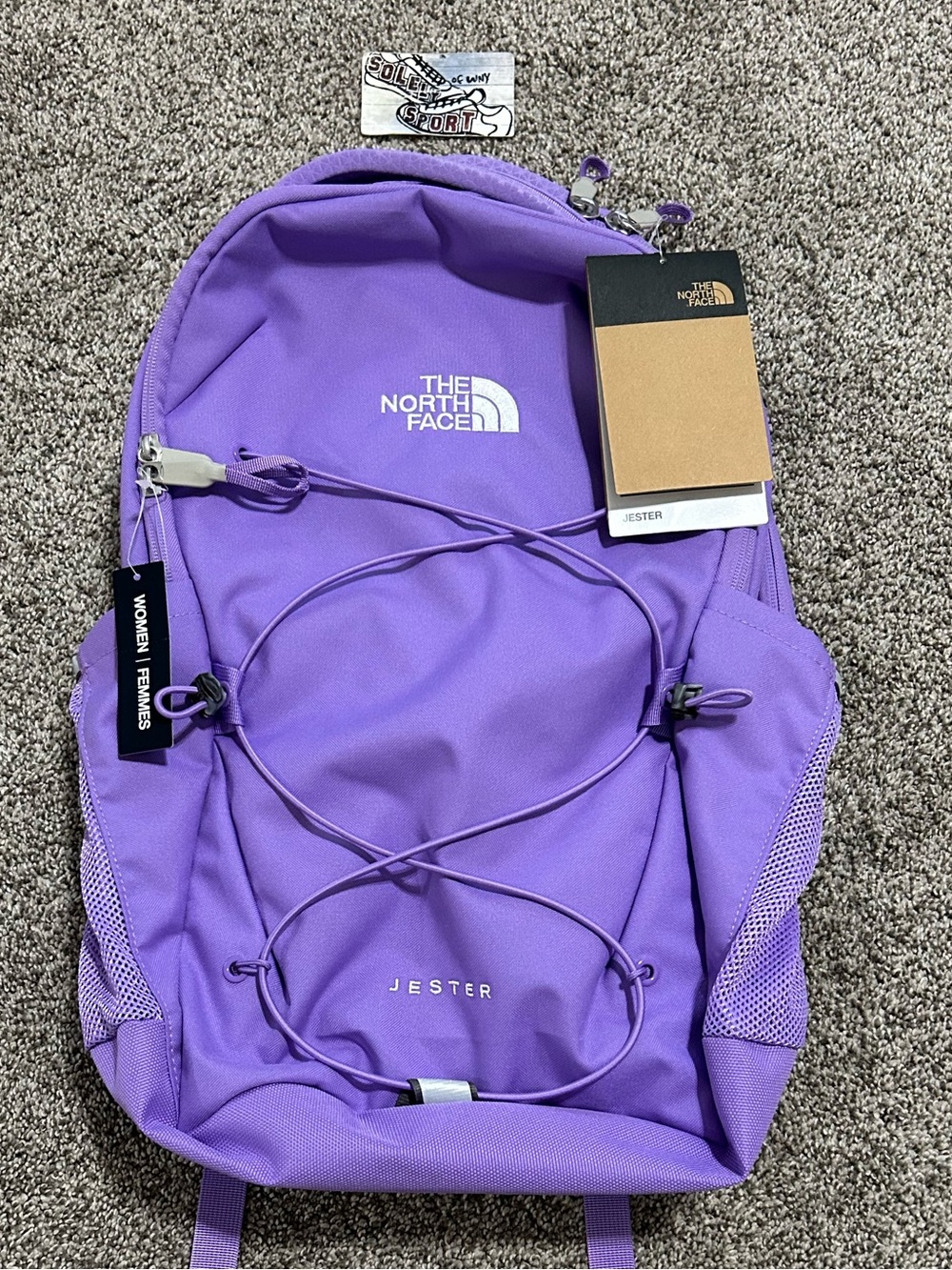 New The North Face Jester Backpack Purple Womens School Bag 27L